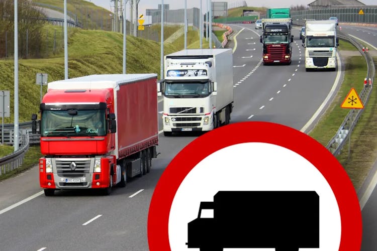 Zakazy jazdy w Niemczech 2024 dla ciężarówek